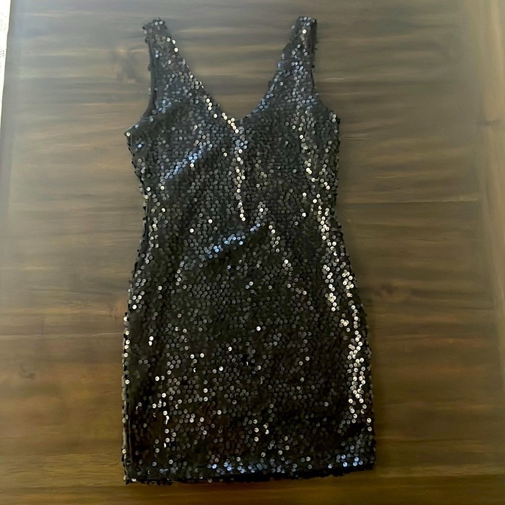 Symphony sequins mini sleeveless dress